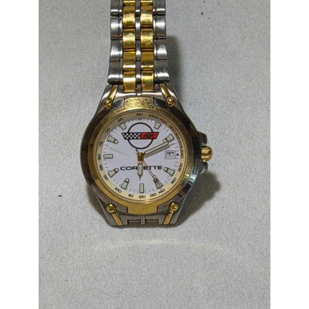 Chevrolet Corvette Watch Official Licensed Product Two Tone Date TX0298-214